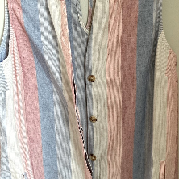 Melissa Nepton Striped Pally Dress 100% Cotton Size Large Canadian Designer - Picture 10 of 13